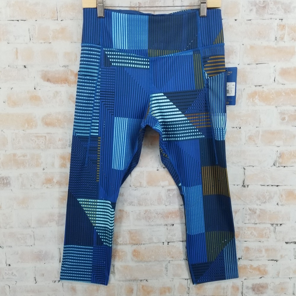 Brooks Method 3/4 Tight Leggings Motion Print Women's Medium Running Athletic